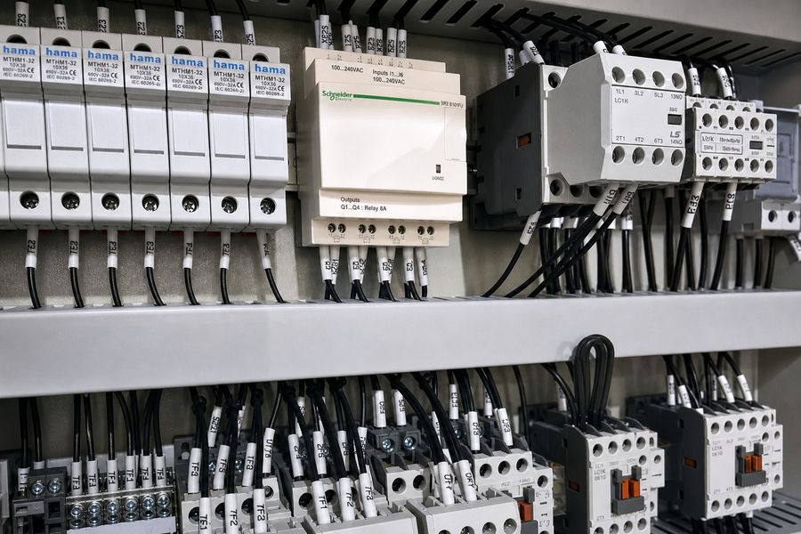 Neatly labelled MSB internal wiring by U B Marine Electrical